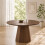 HOMAIRE 47" Round Walnut Dining Table 4