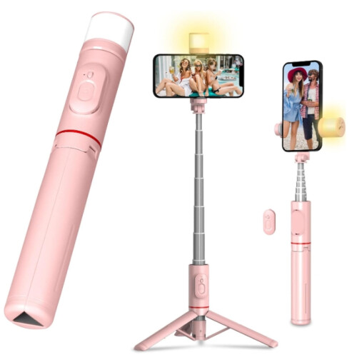 Bluetooth selfie stick with tripod - RNCYN - mini foldable tripod - extendable stick - wireless Bluetooth