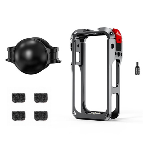 Metal Rabbit Cage Kit for  X6, Protective Frame with Rotating Quick-Release Base, Lens Cover & Screen Protector