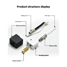 For Kobra S1 S1C Hotend Parts S1C Combo Heating Block Brass Hardened Steel Nozzle 3D Printer Parts 0.4mm