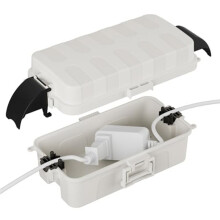 IP55 Medium Outdoor Electrical Box Waterproof Enclosure, for Outdoor Plug & Socket Protection in Garden or Patio