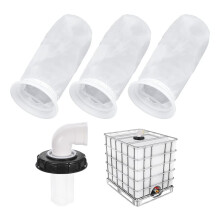 3Pcs 200 Mesh Nylon Filter Bags, Reusable Fine Filtration Socks for Tank Filter Lid, Washable Mesh Screen