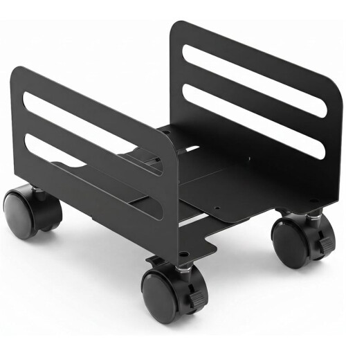 Computer  Stand,4.7"-8.2" Width Adjustable Mobile CPU Stand, Rolling PC Stand,Ventilated PC Holder with Wheels