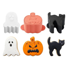 Set Halloween-Lollyvormpjes, 3 Stuks Spook-, Pompoen- en Kattenvormpjes voor Griezelige Halloween-Traktaties