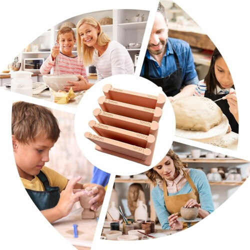 Clay Rolling Guides - Universal 3D-Printed Thickness Guides for Pottery, Crafts, and Baking 2