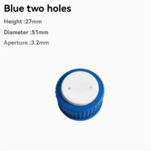 GL45 Safety Filling Cap for Glass Bottles, Complete Set of 2 2-Port