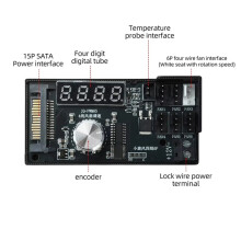 12V 5A 6-Channel PWM Fan Controller with Digital Display for PC Cooling System