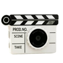 -Caméra 1080p, 12 Filtres, Flash, Mode Cinéma, Porte-Clés Sac à Dos, Idéal pour Prendre des Photos (Étudiants, Blanc)