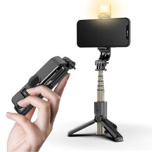 Selfie tyč s Bluetooth statívom - RNCYN - L10s Mini - Bezdrôtové diaľkové ovládanie - Vstavané doplnkové svetlo