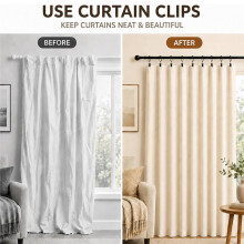 40 Pack 1.5" Curtain Rings with Clips, Black Openable Drapery Clip Rings Hooks for 1.38" Rods