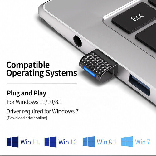 Προσαρμογέας Bluetooth USB - RNCYN - BT5.4 - Plug & Play - Mini EDR/BLE 2