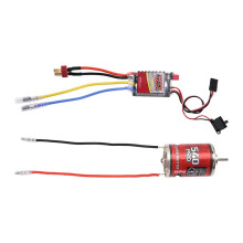 RC Brushed Motor, 540 High Torsion Low Noise Motor 55T-5500rpm 3.17mm D Daxis with 60A Brushed ESC for RC Car
