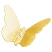 Stainless Steel Butterfly Shaped Wall Hanger Three-Dimensional Gold/Silver/Black Towel Hangers Anti-Rust Wall Mounted C