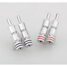 Hi-End Rhodium Plated Speaker Banana Plug Connector DIY Lock for Speaker Cable Enhanced Audio Performance