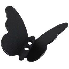 Stainless Steel Butterfly Shaped Wall Hanger Three-Dimensional Gold/Silver/Black Towel Hangers Anti-Rust Wall Mounted A