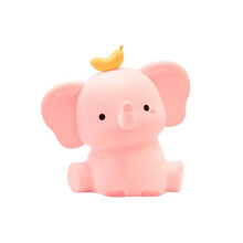 Silicone Elephant Night Light Rechargeable Portable Bedroom Lamp with Timer Dimmable Cute Kids Gift