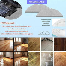12PCS Mop Cloth for D20 Pro / D20 Vacuum Cleaner Replacement Vacuum Mop Pad Parts