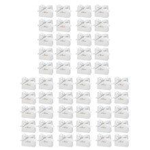 50Pcs Candy Gift Bags with Ribbon Party Favor Boxes for Wedding Birthday Thanksgiving Christmas White