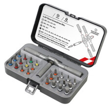 24-in-1 Multifunctionele Ratelschroevendraaierset met Meerdere Magnetische Bits, -Reparatieset, Huishoudelijk Gereedschap voor Pc, Bureau, Enz.