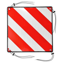 3-in-1 Warning Sign for Italy and Spain + Portuga, 50 X 50 cm, Reflective, for Bicycle Carrier/Rear Carrier, Motorhome