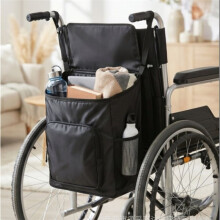 Wheelchair Armrest Bag, Bag Waterproof Storage Pouch Portable Assistive Device Hanging Bag, for Shopping/Storage Bag,1PC