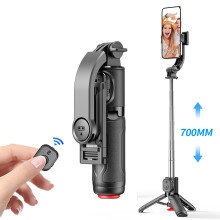 Mini Portable Selfie Tripod - RNCYN - Floor Tripod - Automatic Opening - Stainless Steel - Wireless Remote Control