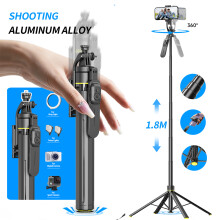 1.8m Multifunctional Selfie Stick - RNCYN - Wireless Remote Control - Automatic Opening - Stable and Balanced
