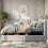 HOMAIRE 3FT Grey Velvet Ottoman Daybed 3