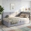 HOMAIRE 3FT Grey Velvet Ottoman Daybed 4