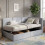 HOMAIRE 3FT Grey Velvet Ottoman Daybed 5