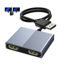 Concentrador DisplayPort multipantalla - RNCYN - MST DisplayPort - Extensor de doble pantalla - Resolución 4K a 60 Hz