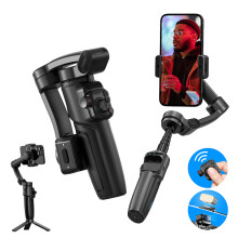 Estabilizador telescópico para smartphone - RNCYN - haste telescópica de 65 cm - controle remoto destacável