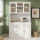 HOMAIRE White Tall Kitchen Cabinet 120x40x191cm 3