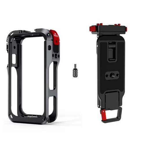 Metal Rabbit Cage Kit for  X6, Protective Frame with Lens Cover & Magnetic Quick-Release Foldable Tripod