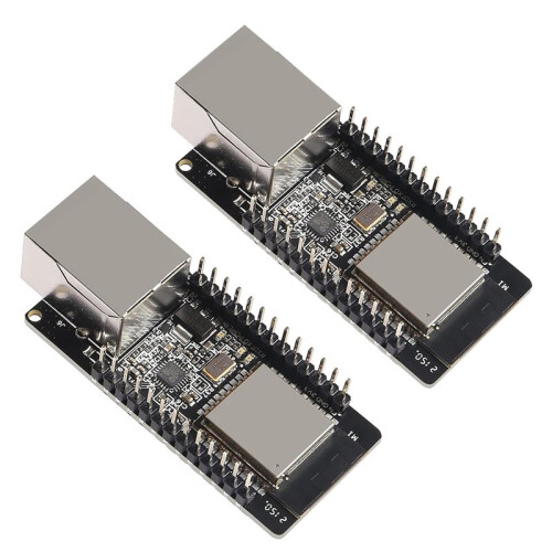 Pacote com 2 Placas de Desenvolvimento WT32-ETH01 ESP32, Conversor Serial para Ethernet e  com Microcontrolador Integrado