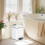 Bathroom Bin - Steel - White - 6L Soft-Close Lid for Compact Spaces 1