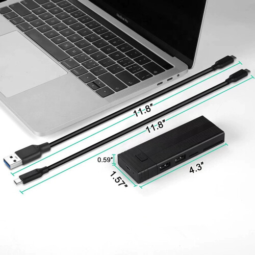 Πολυλειτουργικό περίβλημα NVMe SSD - RNCYN - Διεπαφές USB-C και 1
