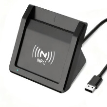Lecteur Cartes à Puce USB 2-en-1 avec NFC USB-A CAC,Compatible avec Cartes D'Identification D'Accès Communes Militaires et Du Département