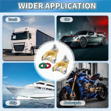 1set Battery Terminal Connectors - Pure Copper Bolt Design with Anti-Corrosion Washers, Suitable for Cars, RVs