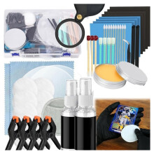 17-in-1 Card Cleaning Kit, Card Care Polishing Restoration with Plastic Case, for PSA Rated Card Care & Flatten Edges