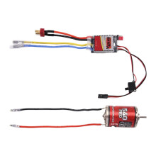 RC Brushed Motor, 540 High Torsion Low Noise Motor 25T-9200rpm 3.17mm D Daxis with 60A Brushed ESC for RC Car