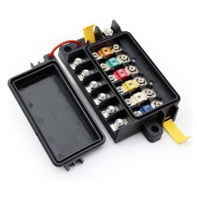 ATO ATC Automotive Blade Fuse Box Boat Marine 1 in 6 Out Auto Blade Fuse Box