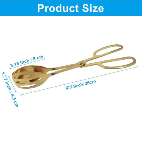 2-Pack Guldfärgade Salladstänger, 25 cm