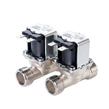 2 Elettrovalvole A Connessione Rapida (Valvola di Scarico/Valvola di Ingresso Acqua) per Aeratori Ad Osmosi Inversa, Filettatura A 4 Punti, 12V