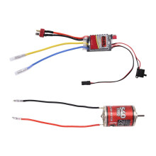 RC Brushed Motor, 540 High Torsion Low Noise Motor 75T-4000rpm 3.17mm D Daxis with 60A Brushed ESC for RC Car
