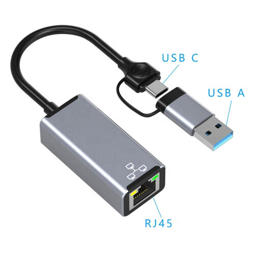 Adaptador de Rede USB - RNCYN - USB 3.0 - 1000 Mbps - RJ45 - Sem necessidade de driver - Compatível com PC, tablet e celular 1