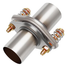 Exhaust Flange 2" Inner Inlet Quick Exhaust Flex Spring Flanges with Bolts and Gaskets High Quality 409L Stainless Steel