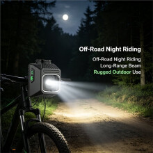Aufladbare Fahrradfrontleuchte, Hängescheinwerfer für Mountainbikes und Rennräder, MTB-Taschenlampe, Fahrradzubehör, 1 Stück