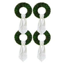 4 Pcs Wreath Sash, Christmas Wreath Sash for Front Door, Wedding Birthday Home Party Decoration Accessories