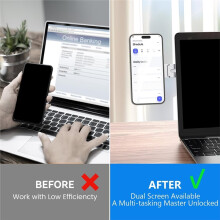 Laptop Phone Holder, Magnetic Phone Stand for for & All Phones for (Silver)